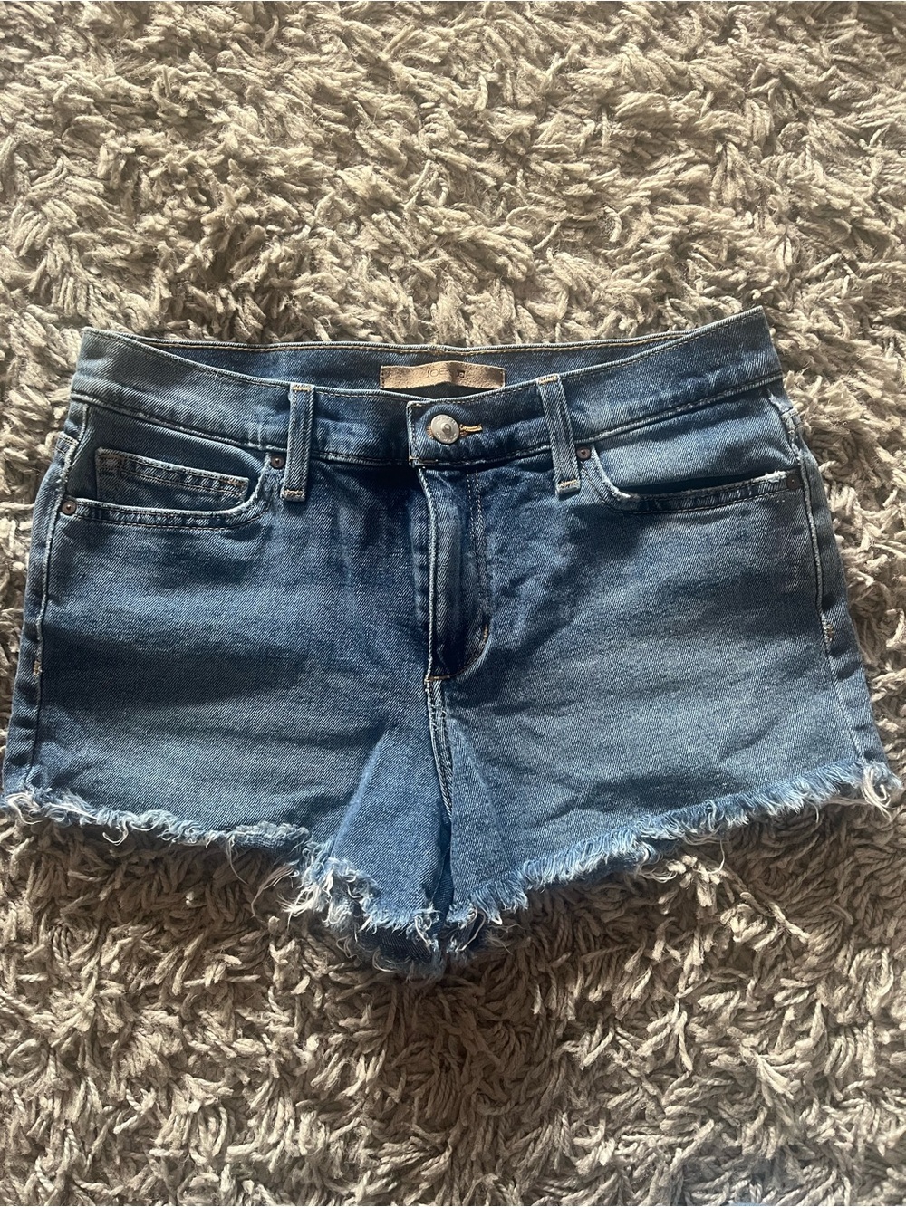 Joe's Jeans Blue Denim Frayed Cutoff Shorts